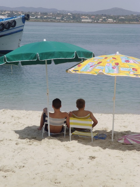 on the beach